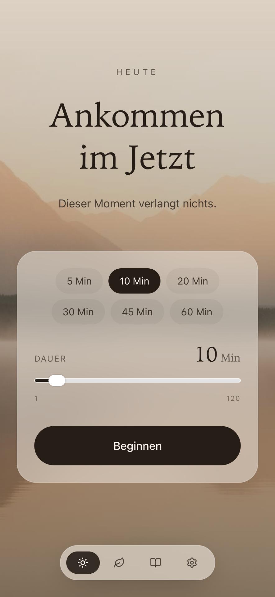 Ankommen. App – Startseite